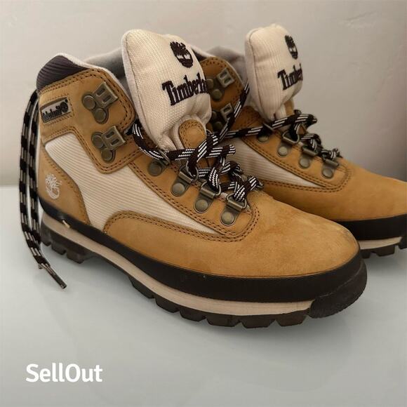 Timberland Women's Beige Ankle Hiking Boots Size 6.5 - Picture 2 of 9